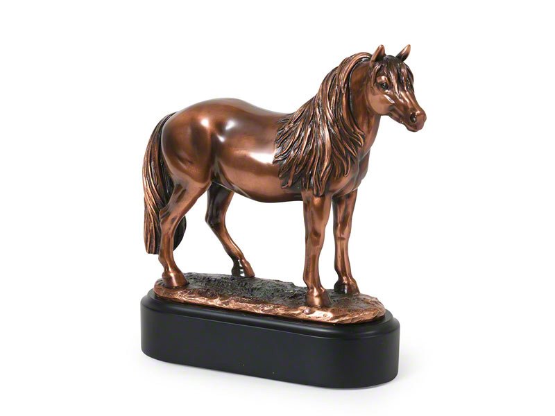 1_PETRIBUTES_CASHO-PONY.jpg Lovely figurine pony shaped pet ashes keepsake urn for token equine ashes. Design your own optional engraved plaque to personalise.