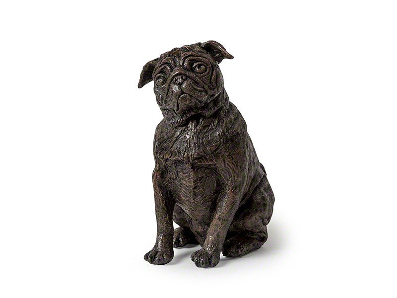 2_PETRIBUTES_CASDO-PUG-BRZ.jpg Beautiful figurine Pug dog urns for pet dog ashes. Can be personalised.