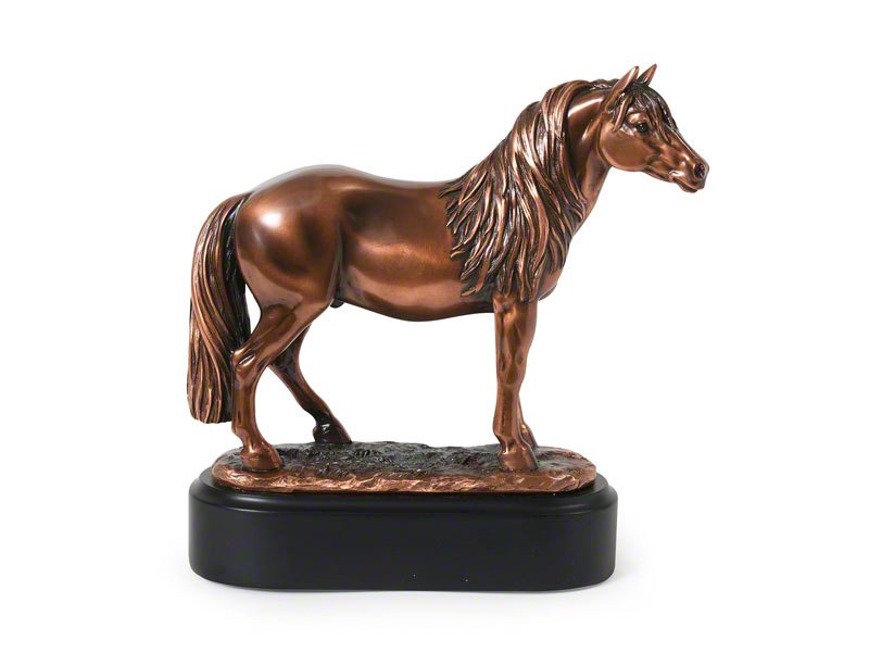 2_PETRIBUTES_CASHO-PONY.jpg Lovely figurine pony shaped pet ashes keepsake urn for token equine ashes. Design your own optional engraved plaque to personalise.
