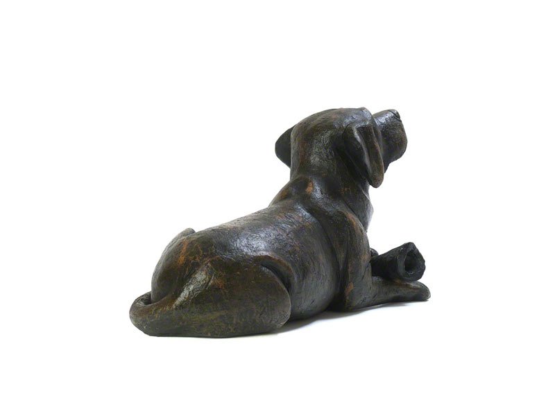 5_PETRIBUTES_CAST-Dog with Bone_CASDO-BRZ.jpg Beautiful figurine Dog with Bone urns for pet dog ashes. Can be personalised.