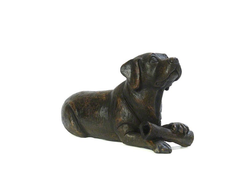 7_PETRIBUTES_CAST-Dog with Bone_CASDO-BRZ.jpg Beautiful figurine Dog with Bone urns for pet dog ashes. Can be personalised.