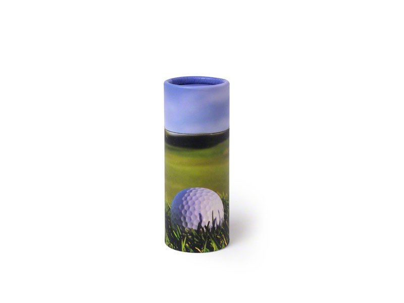 PETRIBUTES_SCATTER-TUBE_GOLF_00 Scatter Tube ashes scattering container in Golf design - x-small keepsakesize